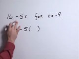 Evaluate an Algebraic Expression for a Given Value