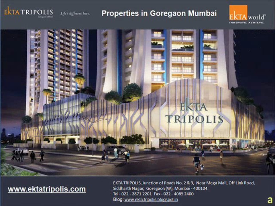 Flats/Apartments for Sale in Goregaon West Mumbai at Ekta Tripolis