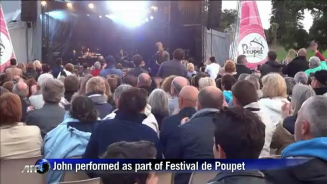 Sir Elton John wows festival fans in France