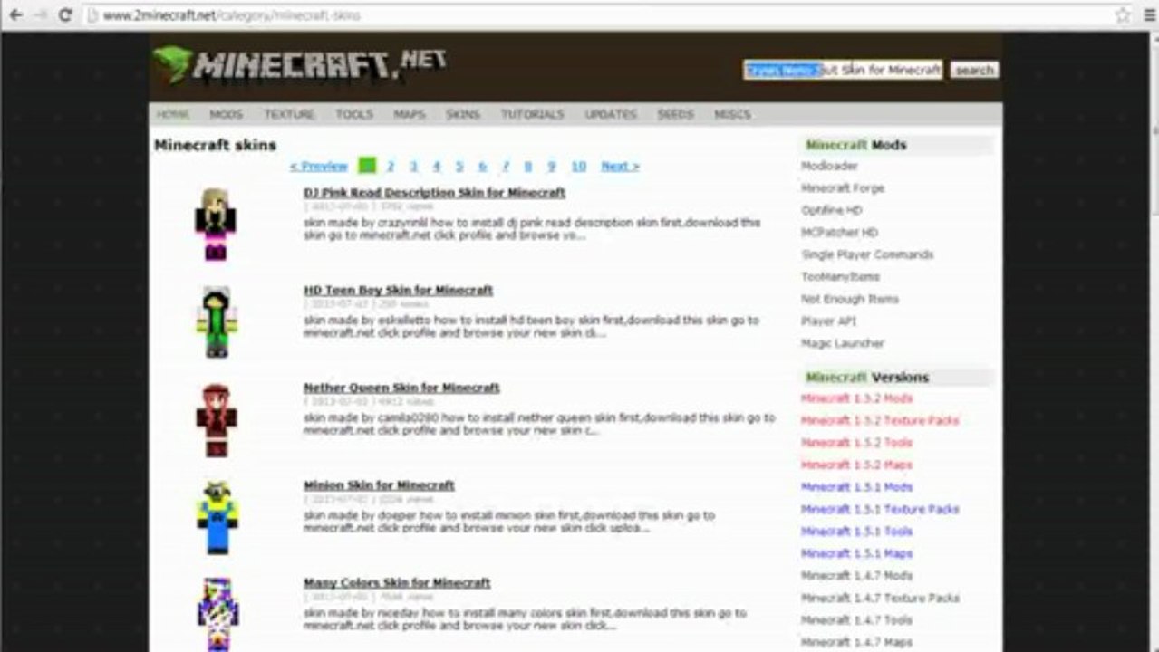 Crysis Nano Siut Skin for Minecraft