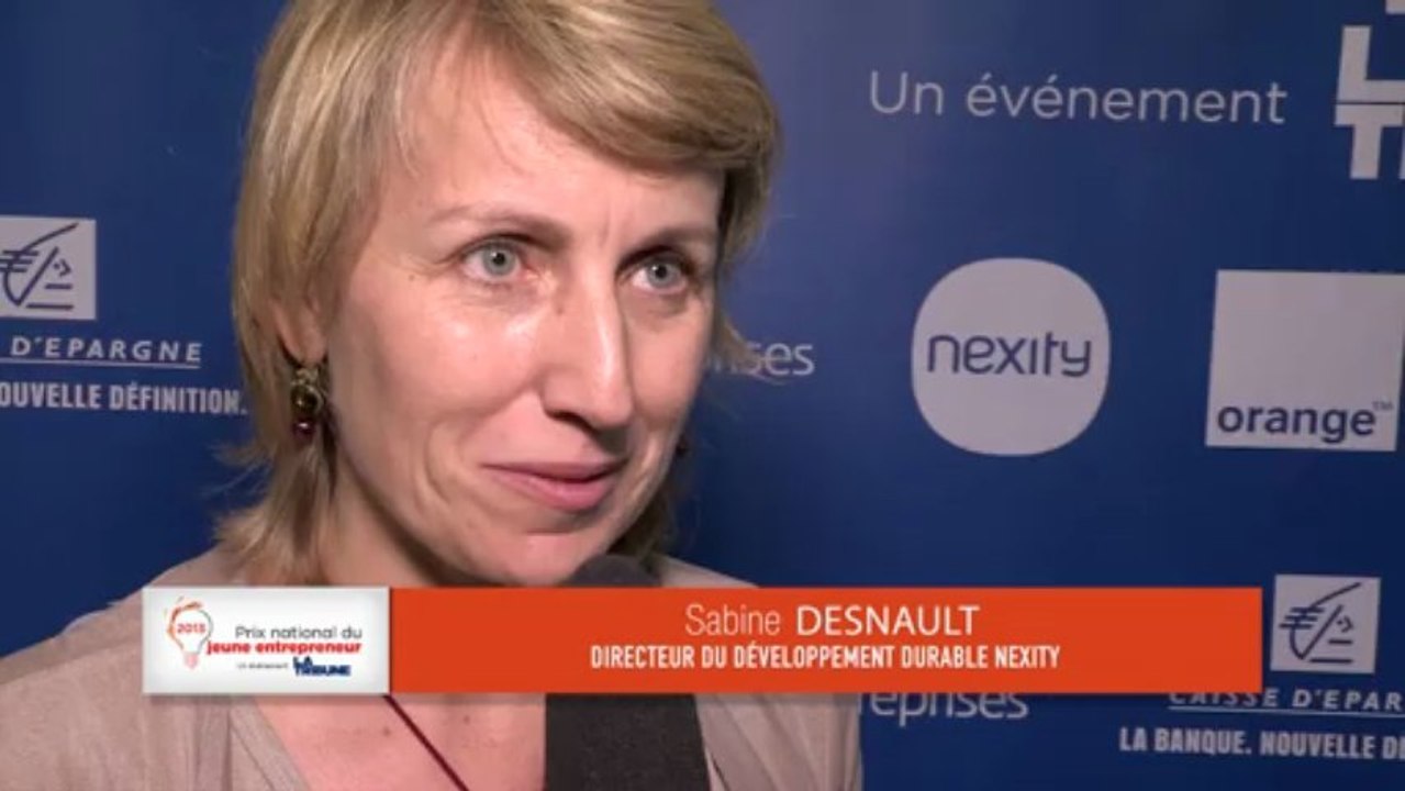 Prix national du jeune entrepreneur - Interview Sabine DESNAULT