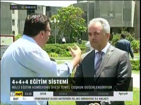 MİLLİ EĞİTİM KOMİSYON ÜYESİ, YALOVA MV. TEMEL COŞKUN'UN 3 TEMMUZ 2013 TVNET ANA HABER BÜLTENİNDEKİ CANLI YAYIN RÖPORTAJI