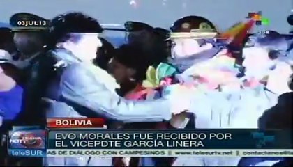 Presidente Evo Morales llega a Bolivia tras incidente en Europa