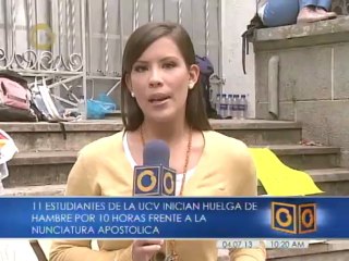 Estudiantes realizan ayuno de 10 horas ante la Nunciatura Apostólica