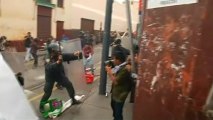 Peruvian students clash with police in Lima