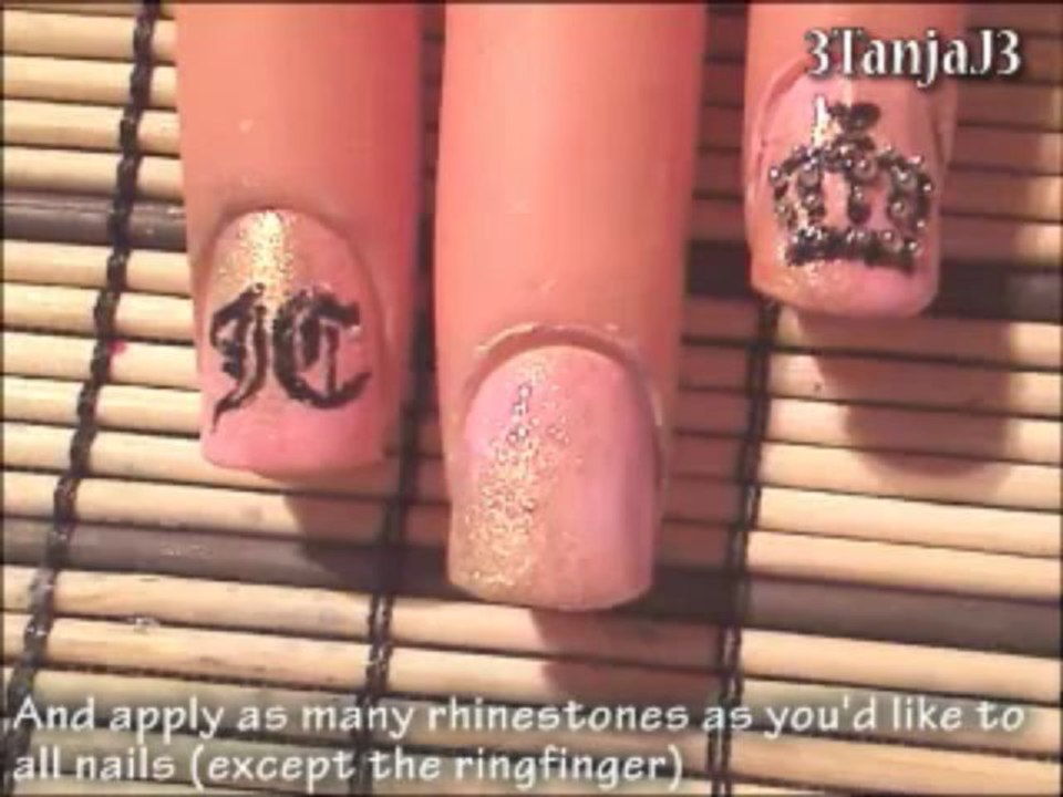 Designer Inspired #3: *Juicy Couture Nail Art Design* - Short Nails