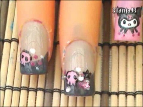 Sanrio#3: *Kuromi* Nail Art Design Tutorial