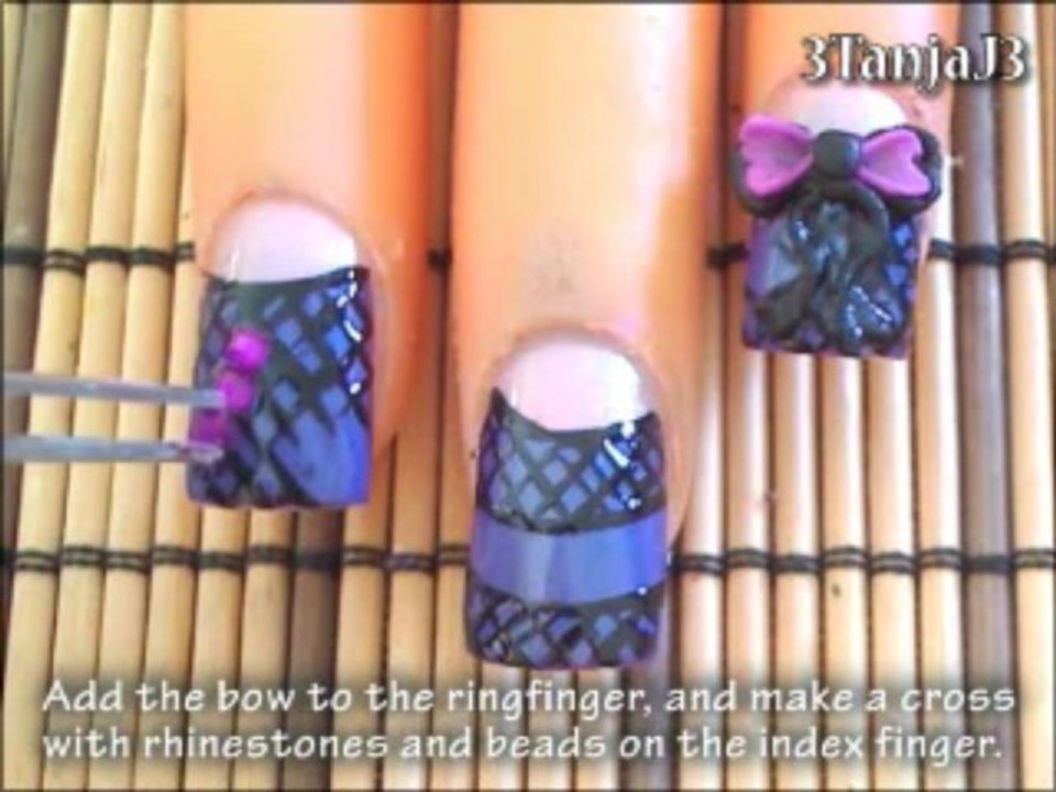 *Gothic Lolita Inspired* 3D Acrylic Nail Art Design
