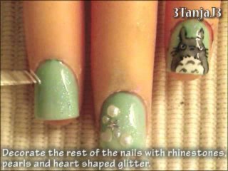 *Totoro* Short Nail Art Design tutorial
