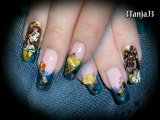 Disney Princess Belle *Beauty & The Beast* Nail Art Design