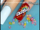 Sweets: *Skittles, Taste The RainBow* Nail Art Design