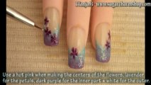 *Tiny Purple Flowers* Nail Art Design Tutorial