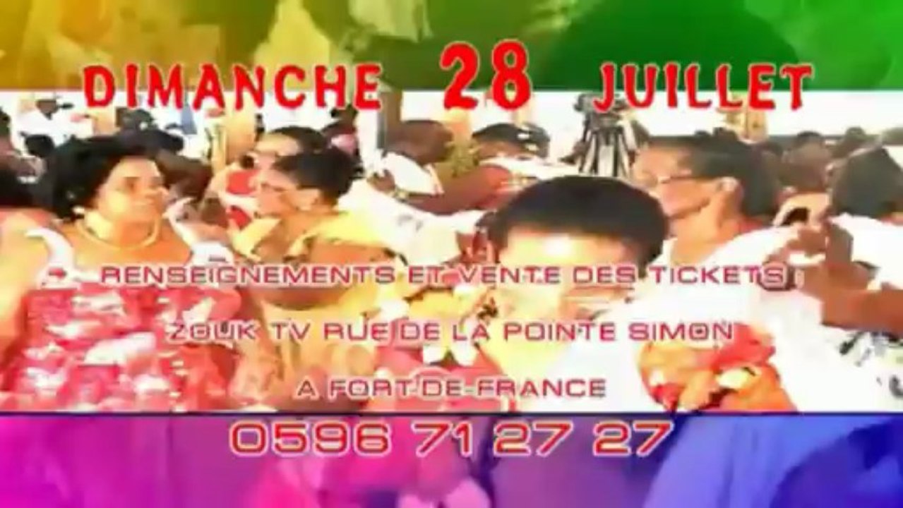 Dejeuner dansant ZOUK Tv dimanche 28 juillet 2013 marinoir Riviere pilote
