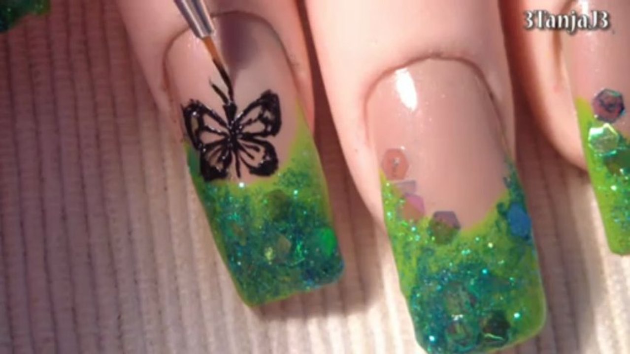 *Toxic Forest* - Abstrct Butterfly Nail Art Design Tutorial