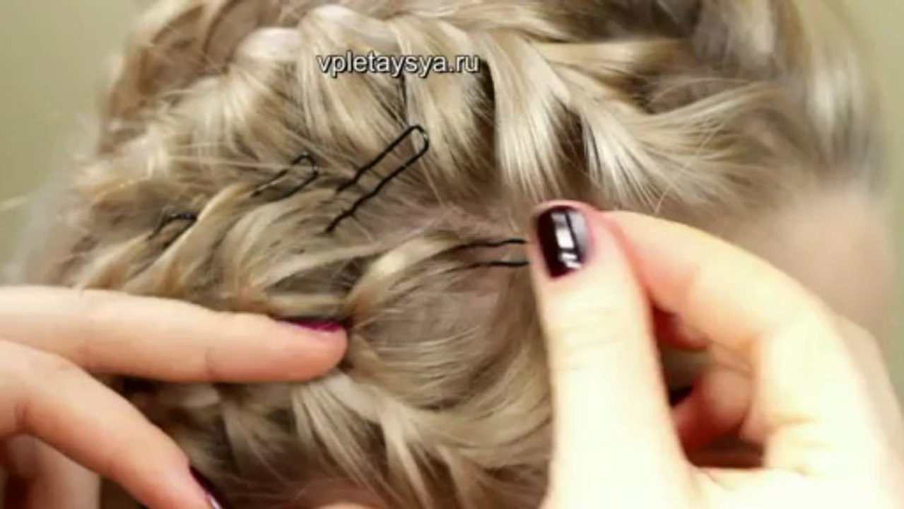Прическа из косичек "Вечерняя". Evening hairstyle of braids
