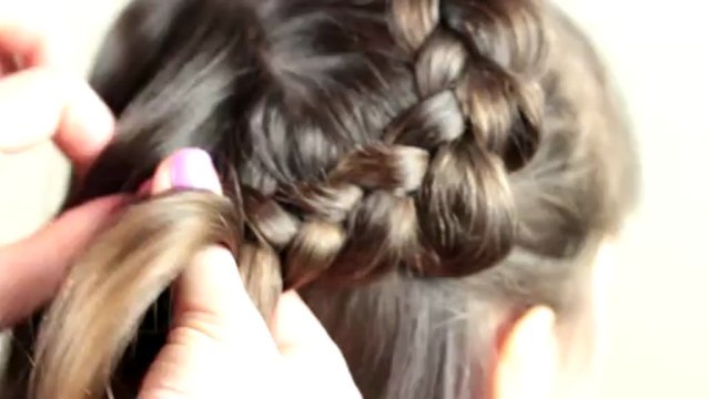 Обратная французская коса Змейка . Reverse french hair braid Zig Zag