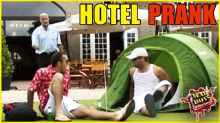 Hotel Lobby tent camping Prank - A Mad Boys stunt
