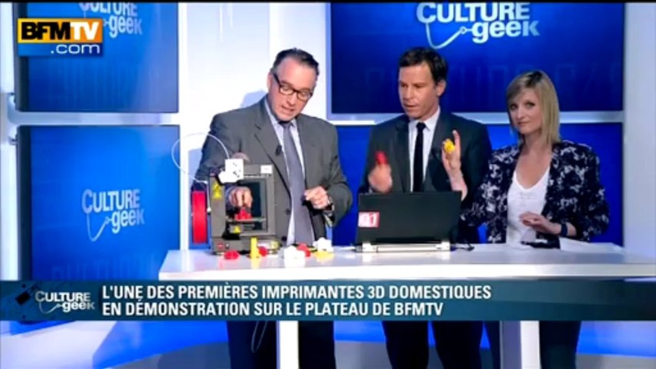 Culture Geek: une imprimante 3D domestique en démonstration sur BFMTV - 05/07