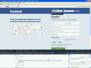 Facebook E posta yazan yere şifre