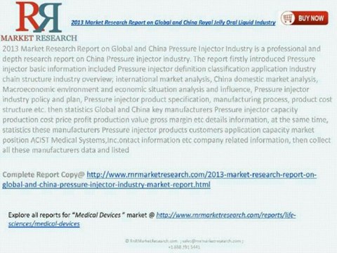 China Pressure Injector Industry Market 2013