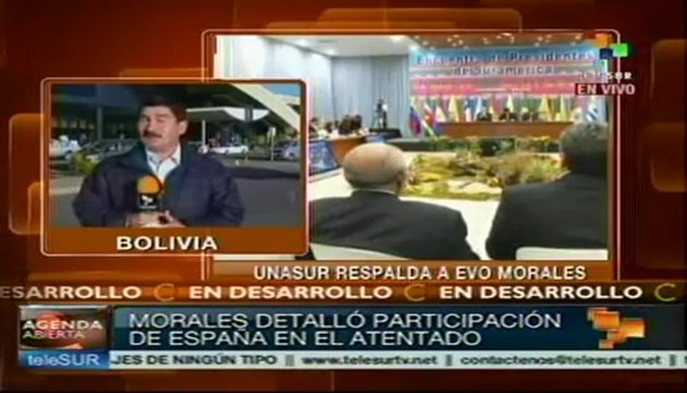 Unasur respalda a pdte. Morales y exigen disculpas de Europa