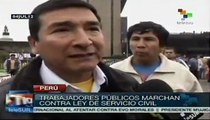Perú: Sector público declara huelga indefinida