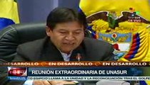 Canciller Choquehuanca lee declaración final de Unasur