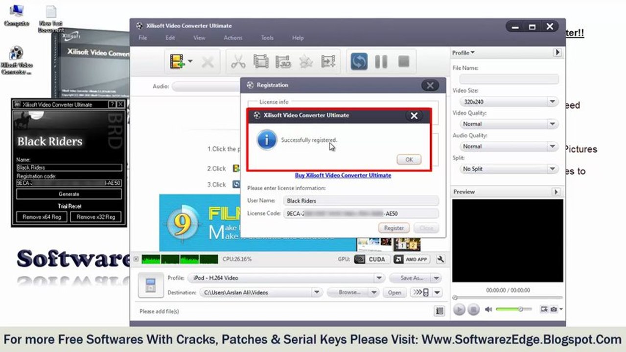 Free Xilisoft Video Converter Ultimate [v7.7.2.20130619] Download With Keygen