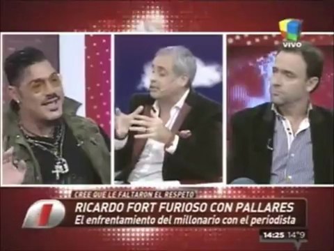 Ricardo Fort y Adrián Pallares, fuerte cruce en Intrusos