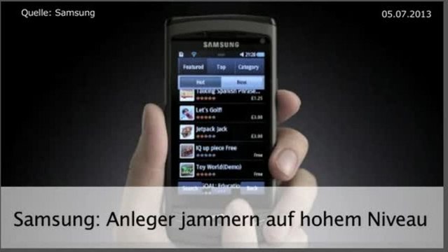 Aktie im Fokus: Samsung-Anleger jammern auf hohem Niveau