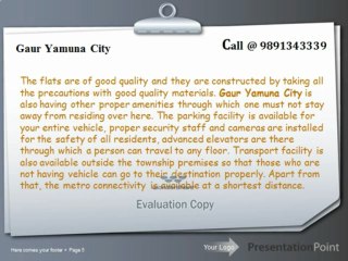 Gaur Yamuna City Price List Call @ 9891343339