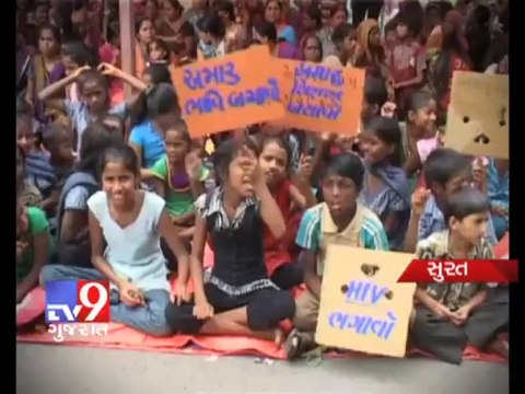 Tv9 Gujarat - Surat Parents protest HIV+ classmates of their children