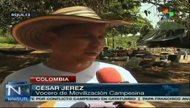 Campesinos del Catatumbo protestan por señalamientos del Gobierno