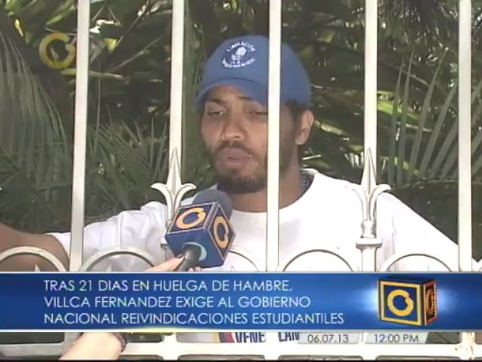 Tras 21 días en huelga de hambre Vilca Fernández exige al Gobierno Nacional reivindicaciones estudiantiles