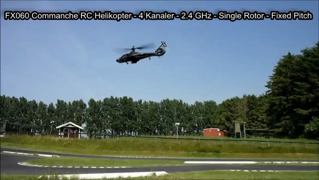 FX060 Commanche RTF Single Rotor RC Helikopter - 2.4 GHz - 4 Kanals﻿﻿
