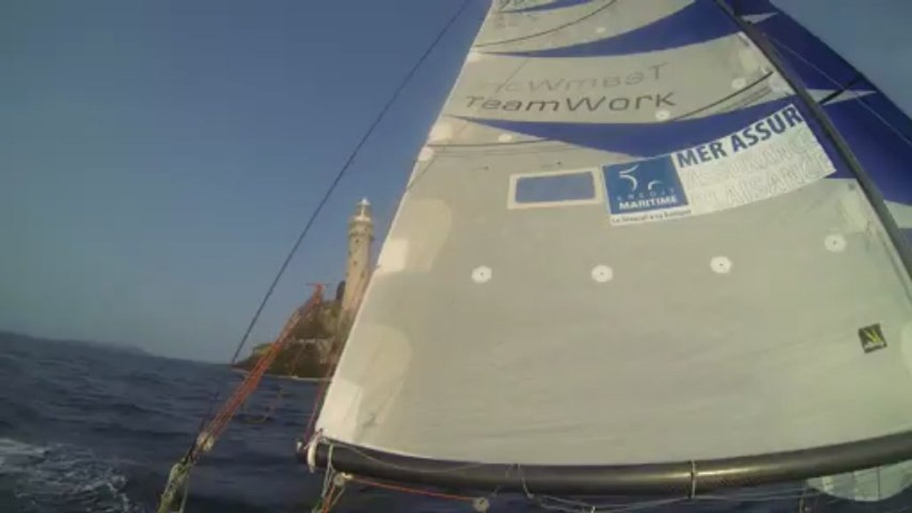 Passage du Fastnet a bord de TeamWork proto Mini Fastnet 2013