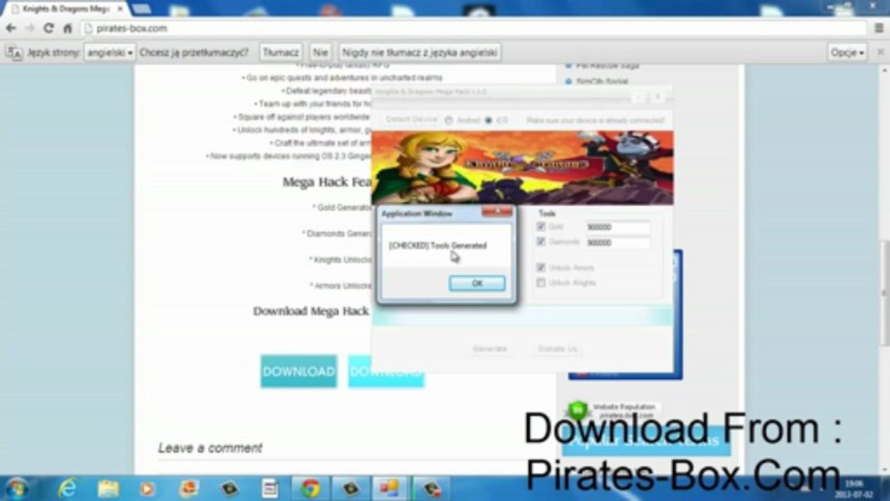 Knights & Dragons iOS/Android Mega Hack v.1.2