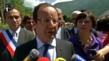 Pyrénées: F.Hollande à la rencontre des sinistrés
