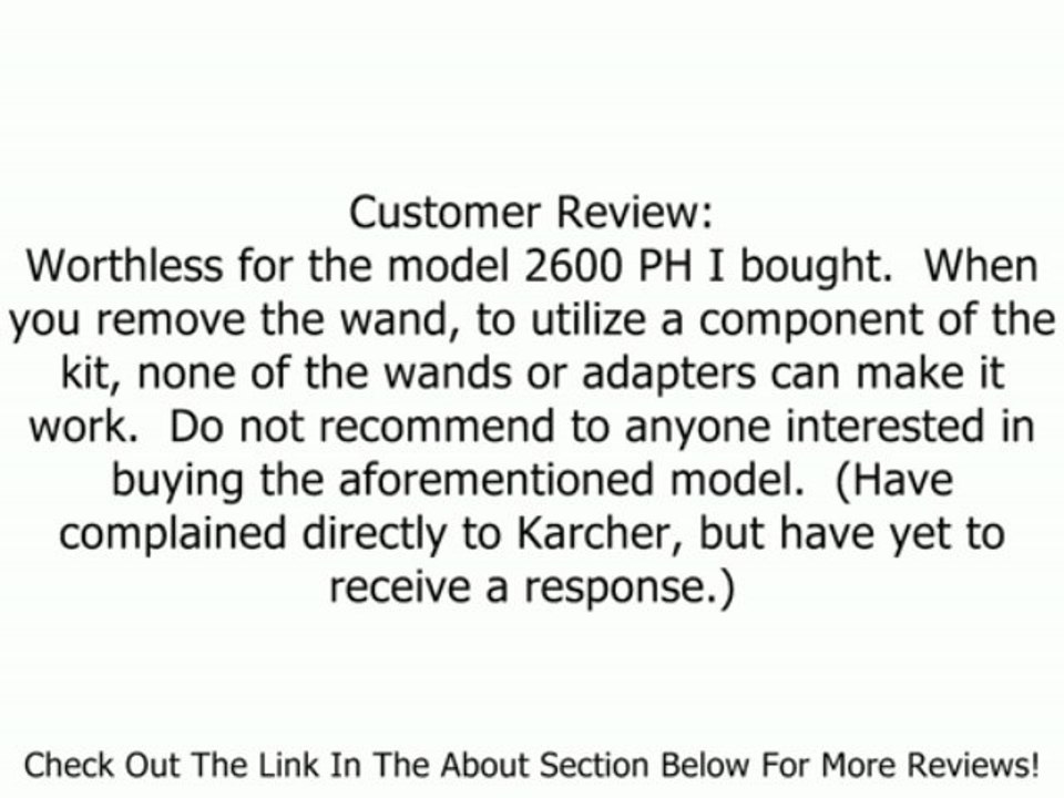 Karcher Pressure Washer Universal Wash Brush Kit Review