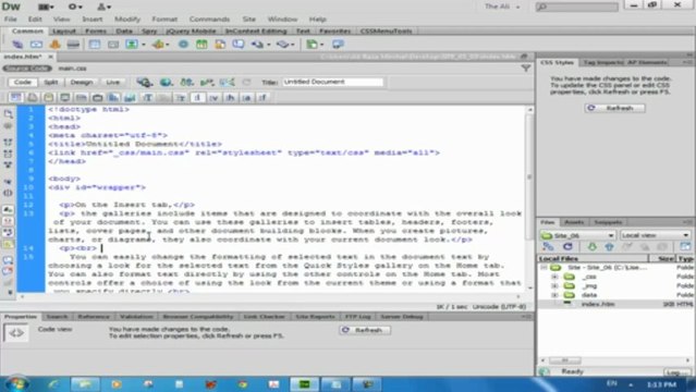 Dreamweaver CS6 Tutorials Urdu Hindi 22