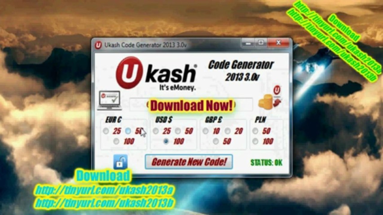 Ukash Code Generator 2013 3.0v Ukash Hack PIN