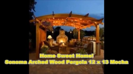 Buy New Sonoma Arched Wood Pergola 12x13 Mocha