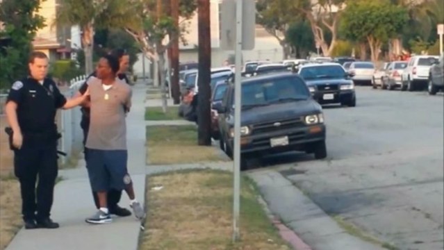 California cops shoot rottweiler dead in front of owner Leon Rosby!