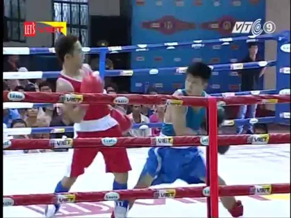 Giải boxing - Trận 1: Võ sĩ Huỳnh Ngọc Tân (Q. đội) - Nguyễn Duy Khánh (CAND)