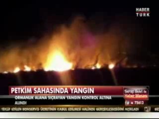 ÇANDARLI KARAKOÇTEPE'DEKİ YANGIN HABERTÜRK'TE YAYINLANDI