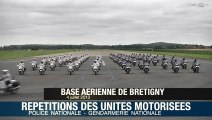 Répétition des unités motocyclistes pour le défilé du 14 juillet