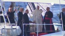 Pope Francis visits Lampedusa on first official trip...