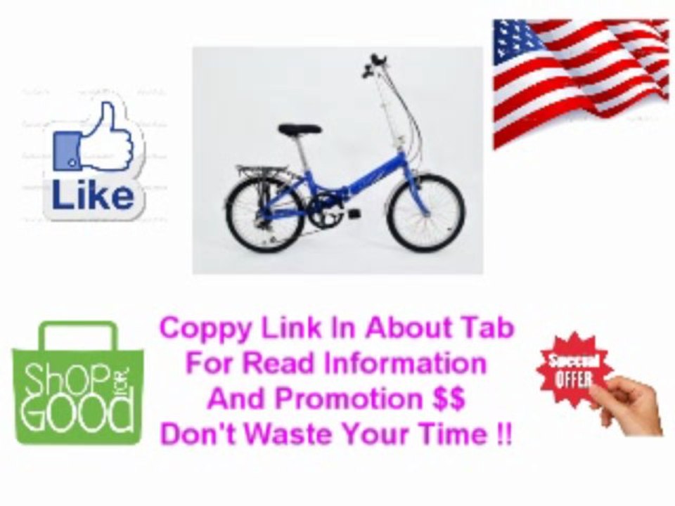 [CHEAP PRICE] Verso Cologne 7-Speed Aluminum Folding Bike, 20-Inch, Blue [USA SALE]