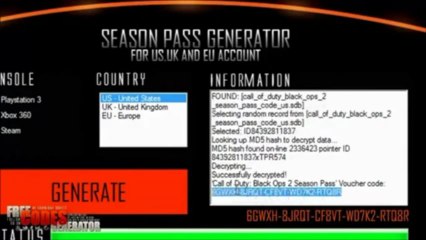 Free Black Ops 2 Season Pass Generator July 2013
