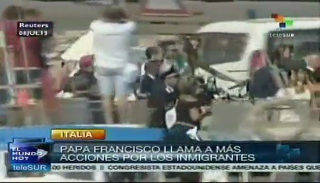 Papa Francisco recuerda en Sicilia a inmigrantes africanos